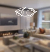 TT Aydınlatma TT307-40-BY  Helezon Modeli Mat Beyaz Led Avize thumbnail 3