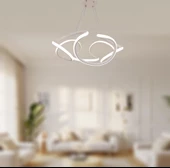 TT Aydınlatma TT307-40-BY  Helezon Modeli Mat Beyaz Led Avize thumbnail 2