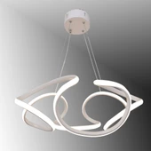 TT Aydınlatma TT307-40-BY  Helezon Modeli Mat Beyaz Led Avize thumbnail 1