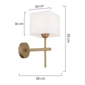 Apliqa Rory Tekli Beyaz Şapkalı Eskitme Duvar Lambası Yatak Odası-yatak Başı-banyo Için Modern Aplik - 5
