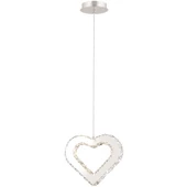 Apliqa Evin Kalp Krom Kaplamalı Kristalli Taşlı Modern Tasarım  Kristal  Salon Avize thumbnail 2