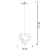 Apliqa Evin Kalp Krom Kaplamalı Kristalli Taşlı Modern Tasarım  Kristal  Salon Avize thumbnail 5