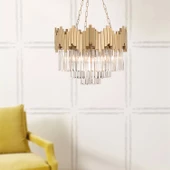 Apliqa Navona Eskitme  Kristalli, Taşlı Modern Tasarım Kristal Salon Avize - 1
