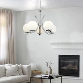 Apliqa Plüton 5'Li Krom Modern Mutfak Salon Avize thumbnail 1