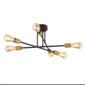 Apliqa Octopus 6Lı Siyah Modern Genç Odası Yatak Odası Mutfak Retro Salon Avize - 4