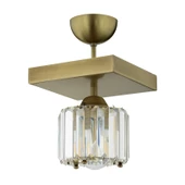 Apliqa Sabrina Tekli Eskitme Plafonyer Kristalli Taşlı Modern Tasarım Kristal Salon Avize thumbnail 6