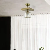 Apliqa Sabrina Tekli Eskitme Plafonyer Kristalli Taşlı Modern Tasarım Kristal Salon Avize thumbnail 2