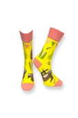 Me-vo Tekli Sarı Renkli Bay/Bayan Unisex Esnek Nem Alabilen Pamuklu Koala Desenli Soket Çorap thumbnail 1