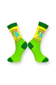 Me-vo Tekli Yeşil Renkli Bay/Bayan Unisex Esnek Nem Alabilen Pamuklu Gardener Yazılı Soket Çorap thumbnail 2