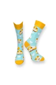 Me-vo Tekli Açık Mavi Renkli Bay/Bayan Unisex Esnek Nem Alabilen Pamuklu Hamster Desenli Soket Çorap thumbnail 1