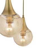 Apliqa Damla 3Lü Yuvarlak Bal Camlı Eskitme Modern Sarkıt, MutfakYatak odası Salon Sarkıt Avize thumbnail 6