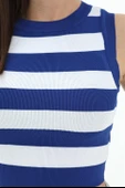 Çizgili Triko Atlet - SaksMavisi thumbnail 4