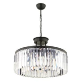 Kanvas 45'Lik Siyah Kristalli Taşlı Modern Tasarım Kristal Salon Avize thumbnail 4