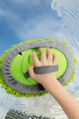 Araba Yıkama Fırçası Oto Yıkama Seti Mop Mikrofiber Bezli Teleskopik Saplı 1 Yedek Bez Hediyeli - 6