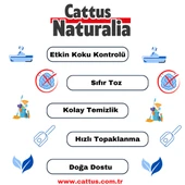 Cattus Naturalia Klasik Aktif Karbonlu Ceviz Kabuğundan Yapılmış Doğal Kedi Kumu 5 'li - 6