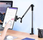 Coofbe Klipsli Ayarlanabilir 360 Döner Masa Dolap Yatak Kenarı Tablet Tutucu Tablet Stand Telefon Tutucu - 6