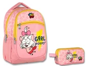 Ümit Çanta Kral Şakir Girl Power Kız Çocuk İlkokul Çantası ve Kalem Çantası İkili Set thumbnail 1