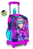 Coral High Işıklı Tekerlekli Mor Pembe Anime Kedi Çekçek Okul Çantası - Kız Çocuk thumbnail 1
