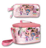 Cry Babies Tavşan Kulaklar Isı Yalıtımlı Beslenme Çantası Ve Kalemlik Seti - Pembe - Kız Çocuk thumbnail 1
