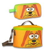 Cennec Sevimli Köpek Erkek Çocuk Isı Yalıtımlı Beslenme Çantası Ve Kalemlik Seti - Sarı thumbnail 1