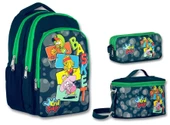 Kral Şakir Basket Baskılı Üçlü İlkokul Çanta Seti - Lacivert/Yeşil - Erkek Çocuk thumbnail 1