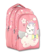 Ümit Çanta Cennec Pembe Simli Kanatlı Unicorn İlkokul Çantası - Kız Çocuk - 1