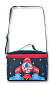 Cennec 3D Astronot Baskılı ve Kanatlı Okul Çantası Beslenme Çantası ve Kalem Çantası Seti - Lacivert - Erkek Çocuk thumbnail 3