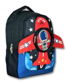 Cennec 3D Astronot Baskılı ve Kanatlı Okul Çantası - Lacivert - Erkek Çocuk thumbnail 1