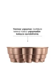 Nehir Manolya Aleminyum Döküm 25 cm Kek kalıbı Rose Gold - 3