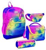 Coral High Kız Çocuk Renkli Batik Desenli İlkokul Okul Çanta Seti ve Bel Çantası thumbnail 1