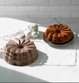 Nehir Manolya Aleminyum Döküm 25 cm Kek kalıbı Rose Gold - 1
