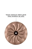 Nehir Manolya Aleminyum Döküm 25 cm Kek kalıbı Rose Gold - 4