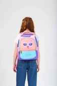 Kaukko Kids Sevimli Kedi Çok Renkli Kız Çocuk Okul Sırt Çantası - 4