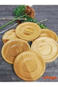 6 Adet Yuvarlak Bambu Çay Tabağı, Bardak Altlığı, Fincan Tabağı - 4