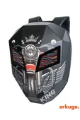 Road King Led Gözlü Motor Sırt Çantası, Sırt Çantası, Telefon Kontrol Kask Taşıma Çantası, Led Çanta - 3