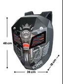 Road King Led Gözlü Motor Sırt Çantası, Sırt Çantası, Telefon Kontrol Kask Taşıma Çantası, Led Çanta - 8