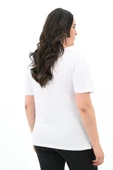 Kadın Büyük Beden Kiraz Baskılı T-shirt 1785-24 - 11