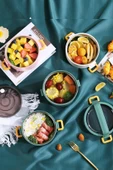 Vagonlife Bento Lunch Box Ofis-Okul İçin Yeni Nesil Sefer Tası 3 Katlı Büyük Boy Çelik FF545 - 7