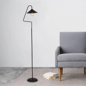 Helga Siyah Modern Tasarım Retro Metal Lambader thumbnail 1