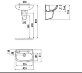 Creavit TP030 Yarım Ayak Oval Lavabo 30X45 cm Beyaz - 2