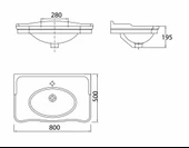 Creavit AN100 Antik Lavabo 100 cm - 2