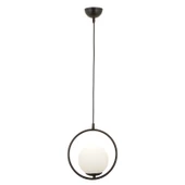 Apliqa Luis Tekli Siyah Sarkıt Beyaz Camlı Modern Sarkıt Mutfak Salon Sarkıt Avize - 3