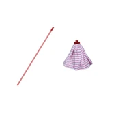 Yedek Islak Temizlik Kovası Mop Takımı Seti - Tesa Havlu Mop + Metal Çizgili Vidalı Sap - 1 Adet thumbnail 1