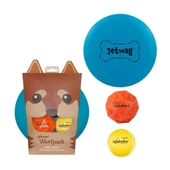 Waboba Woofpack Frizbi Top Köpek Oyuncağı Oyun Seti - 5