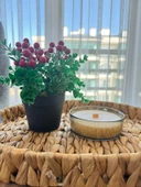 Füme Cam Kase Ahşap Fitilli Kokulu Soya Wax Mum - 1