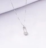 925 Ayar Kadın Gümüş (Silver)Kolye - 1
