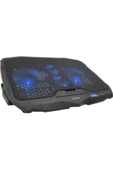 Crown Micro Cmls-01 Blue 4 Fanlı Led Aydınlatmalı Lcd Gösterge Panelli Notebook Soğutucu - 1