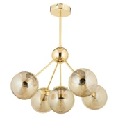 Apliqa Meyo 5Li Gold Bal Camlı Modern Genç Odası Yatak Odası Salon Avize - 6