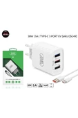 Subzero INNOVAR SG49 TYPE-C 3 USB BAŞLIKLI HIZLI ŞARJ 30W - 1