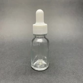 15Ml Beyaz Plastik Kapaklı Şeffaf Cam Damlalıklı Şişe ,  15 Cc Saydam Cam Damlalıklı Şişe x 6 Adet - 2